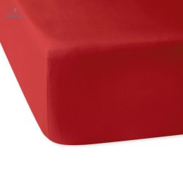 Darymex - Prześcieradło satynowe z gumką czerwone 090x200 cm