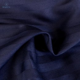 Darymex - Pościel satynowa CIZGILI NAVY BLUE 140x200 cm+1x(70x80 cm)