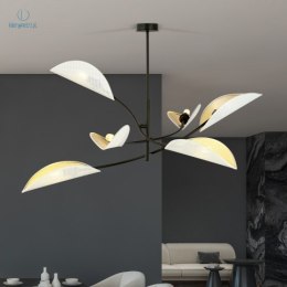 EMIBIG - nowoczesna, designerska lampa sufitowa LOTUS VI white/gold