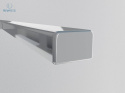 FURNIDESIGN - wisząca szafka łazienkowa z kinkietem LED, dąb sonoma 60x50 cm, lewa