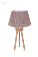 DUOLLA - lampka stołowa/nocna z abażurem BOUCLE cappuccino