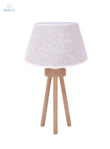 DUOLLA - lampka stołowa/nocna z abażurem BOUCLE ecru