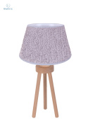 DUOLLA - lampka stołowa/nocna z abażurem BOUCLE szara