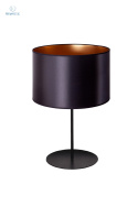DUOLLA - lampka stołowa/nocna z abażurem CANNES black/gold