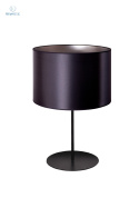 DUOLLA - lampka stołowa/nocna z abażurem CANNES black/silver