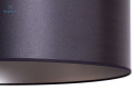 DUOLLA - lampka stołowa/nocna z abażurem CANNES black/silver