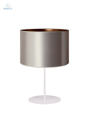 DUOLLA - lampka stołowa/nocna z abażurem CANNES ecru/gold