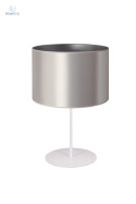 DUOLLA - lampka stołowa/nocna z abażurem CANNES ecru/silver