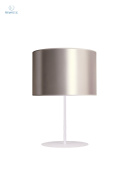 DUOLLA - lampka stołowa/nocna z abażurem CANNES ecru/silver