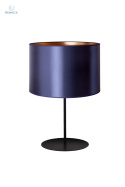 DUOLLA - lampka stołowa/nocna z abażurem CANNES navy blue/gold