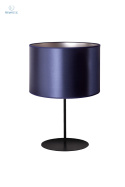 DUOLLA - lampka stołowa/nocna z abażurem CANNES navy blue/silver