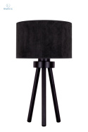 DUOLLA - lampka stołowa/nocna z abażurem LYON czarna