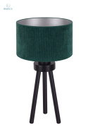 DUOLLA - lampka stołowa/nocna z abażurem LYON zieleń butelkowa