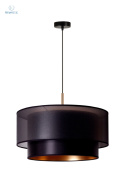 DUOLLA - nowoczesna lampa wisząca z abażurem NANTES, czarna G