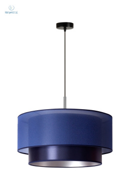 DUOLLA - nowoczesna lampa wisząca z abażurem NANTES, granatowa S