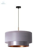 DUOLLA - nowoczesna lampa wisząca z abażurem NANTES, srebrna G