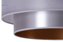 DUOLLA - nowoczesna lampa wisząca z abażurem NANTES, srebrna G