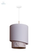 DUOLLA - nowoczesna lampa wisząca z abażurem PARIS, biała
