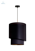 DUOLLA - nowoczesna lampa wisząca z abażurem PARIS, czarna