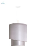 DUOLLA - nowoczesna lampa wisząca z abażurem PARIS, ecru