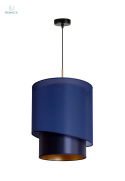 DUOLLA - nowoczesna lampa wisząca z abażurem PARIS, granatowa