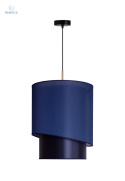 DUOLLA - nowoczesna lampa wisząca z abażurem PARIS, granatowa