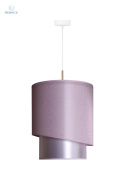 DUOLLA - nowoczesna lampa wisząca z abażurem PARIS, różowa