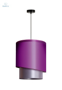 DUOLLA - nowoczesna lampa wisząca z abażurem PARIS, fioletowa
