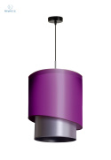 DUOLLA - nowoczesna lampa wisząca z abażurem PARIS, fioletowa