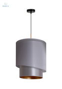 DUOLLA - nowoczesna lampa wisząca z abażurem PARIS, srebrna