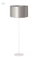 DUOLLA - lampa podłogowa z abażurem CANNES ecru/silver