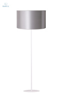 DUOLLA - lampa podłogowa z abażurem CANNES white/silver