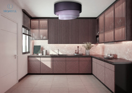 DUOLLA - nowoczesna lampa sufitowa z abażurem TRIO, pink
