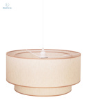 DUOLLA - nowoczesna lampa wisząca z abażurem BOHO, ecru cotton