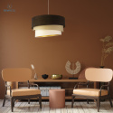 DUOLLA - nowoczesna lampa wisząca z abażurem DEVON, brown