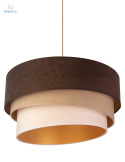 DUOLLA - nowoczesna lampa wisząca z abażurem DEVON, brown