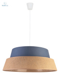 DUOLLA - nowoczesna lampa wisząca z abażurem GALAXY, yute/blue