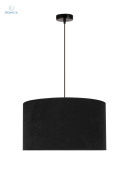 DUOLLA - nowoczesna lampa wisząca z abażurem ROLLER, black/gold