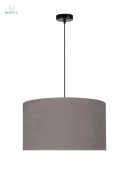 DUOLLA - nowoczesna lampa wisząca z abażurem ROLLER, grey/gold
