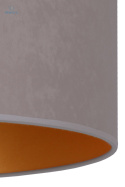 DUOLLA - nowoczesna lampa wisząca z abażurem ROLLER, grey/gold