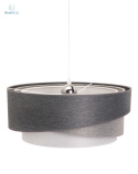 DUOLLA - nowoczesna lampa wisząca z abażurem TRIO KOBO, grey