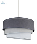 DUOLLA - nowoczesna lampa wisząca z abażurem TRIO, grey
