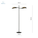 EMIBIG - nowoczesna, designerska lampa podłogowa LOTUS, black/gold