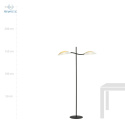 EMIBIG - nowoczesna, designerska lampa podłogowa LOTUS, white/gold