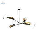 EMIBIG - nowoczesna, designerska lampa sufitowa LOTUS IV black/gold