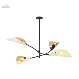 EMIBIG - nowoczesna, designerska lampa sufitowa LOTUS IV white/gold