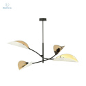 EMIBIG - nowoczesna, designerska lampa sufitowa LOTUS IV white/gold