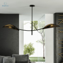 EMIBIG - nowoczesna, designerska lampa sufitowa LOTUS black/gold