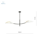 EMIBIG - nowoczesna, designerska lampa sufitowa LOTUS white/gold
