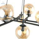 EMIBIG - nowoczesna, skandynawska lampa sufitowa ESSA 8 czarna/miodowa